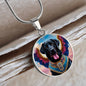 Black Labrador Retriever Necklace Angel, Personalized with Engrave Option, Christmas Dog Gifts, Black Lab Dog Pendant, Custom Dog Memorial Jewelry