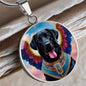 Black Labrador Retriever Necklace Angel, Personalized with Engrave Option, Christmas Dog Gifts, Black Lab Dog Pendant, Custom Dog Memorial Jewelry