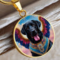 Black Labrador Retriever Necklace Angel, Personalized with Engrave Option, Christmas Dog Gifts, Black Lab Dog Pendant, Custom Dog Memorial Jewelry