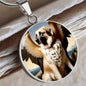 Anatolian Shepherd Dog Pendant, Your Dog Angel Necklace, Personalized with Engrave Option, Renaissance Dog gifts, Dog Memorial Jewelry