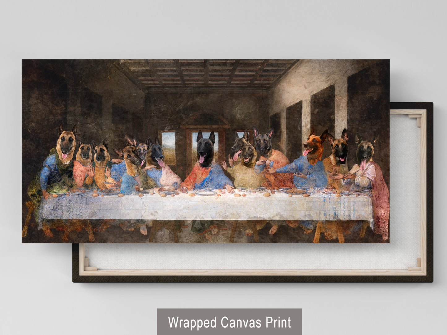 Belgian Malinois Last Supper Renaissance Masterpiece Dog