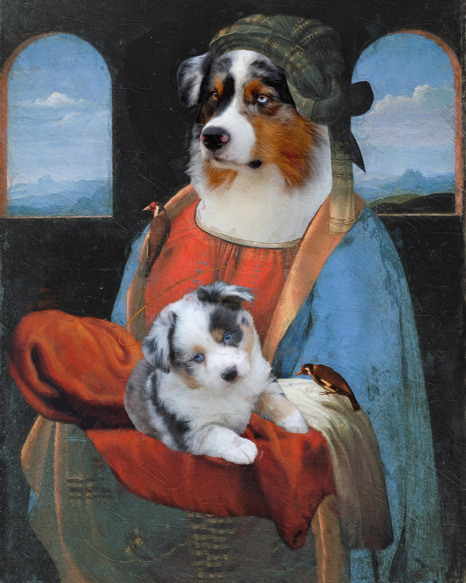 Madonna Litta Australian Shepherd and Puppy