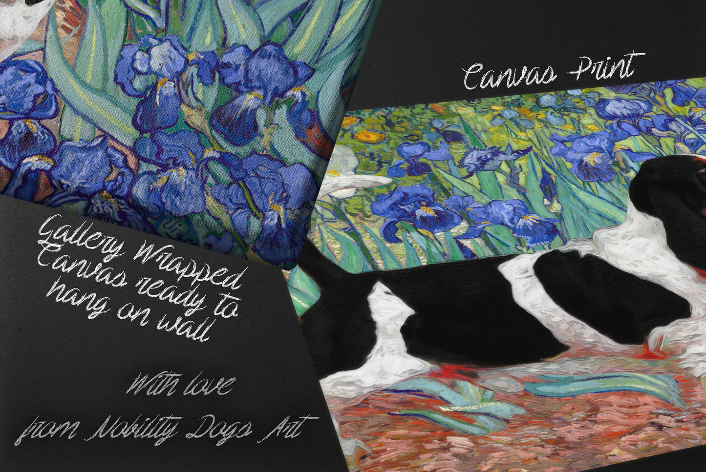 Basset Hound Irises Van Gogh Art by Nobility Dogs