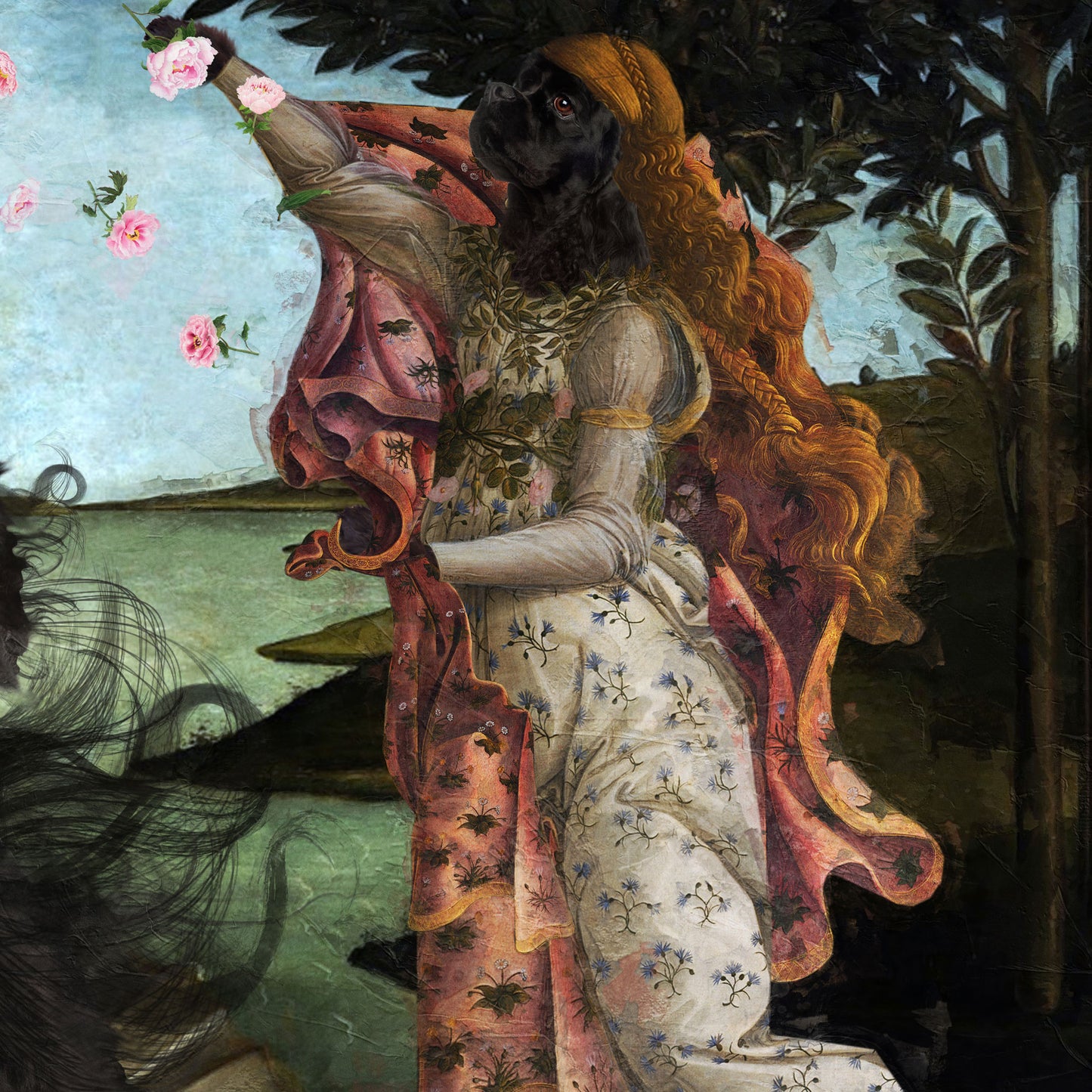 Black Cocker Spaniel The birth of Venus