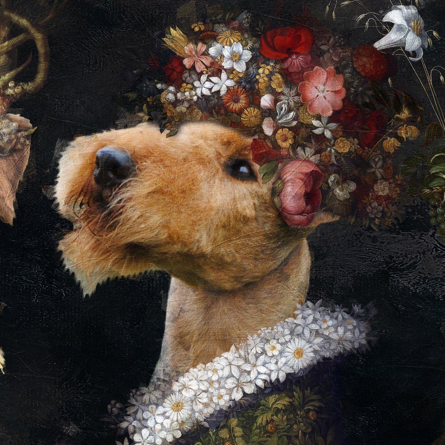 Airedale Terrier Four Seasons Arcimboldo Renaissance Dog Painting