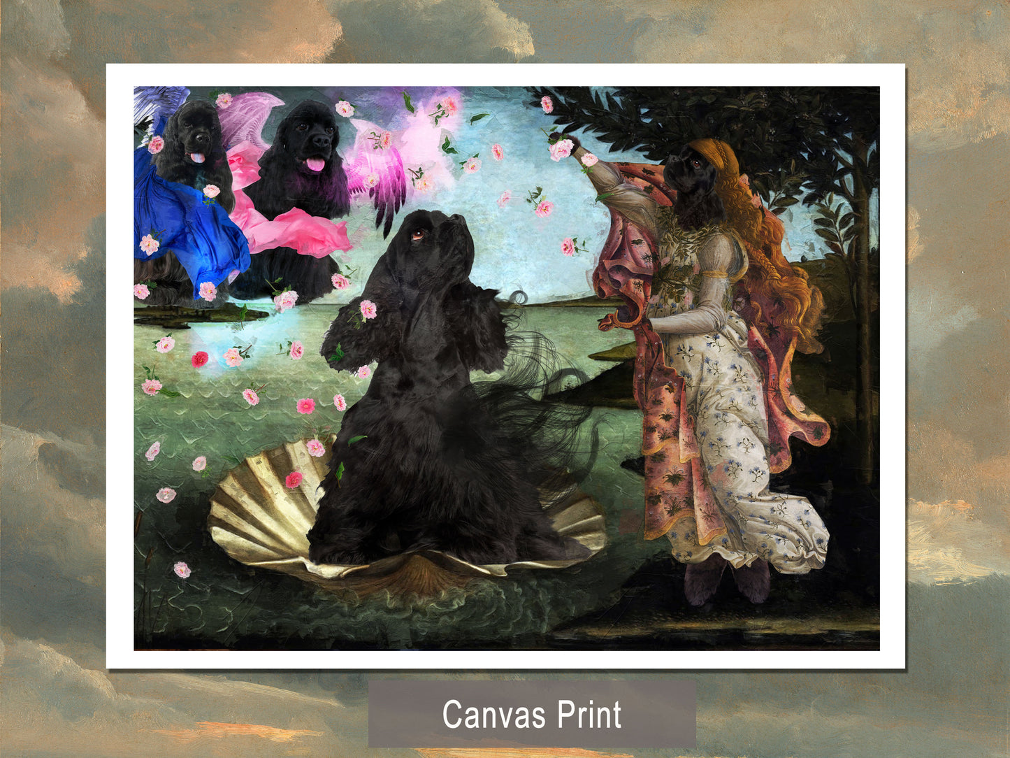 Black Cocker Spaniel The birth of Venus