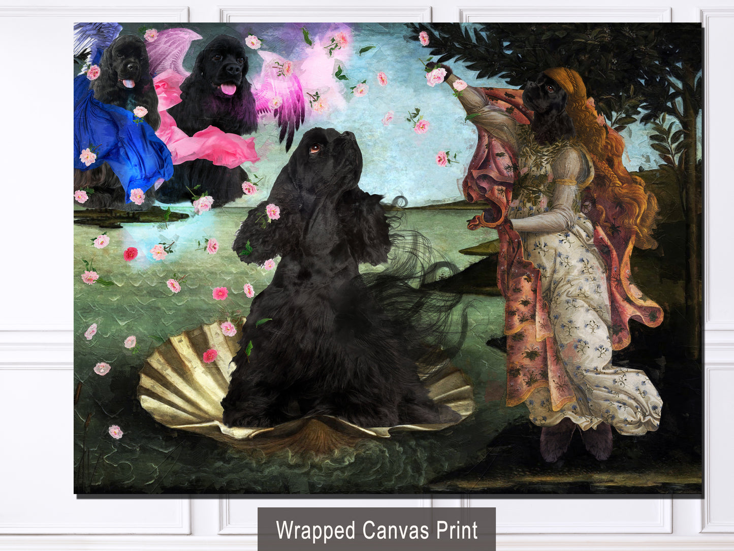 Black Cocker Spaniel The birth of Venus