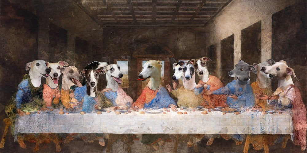 Whippets Last Supper Renaissance Masterpiece