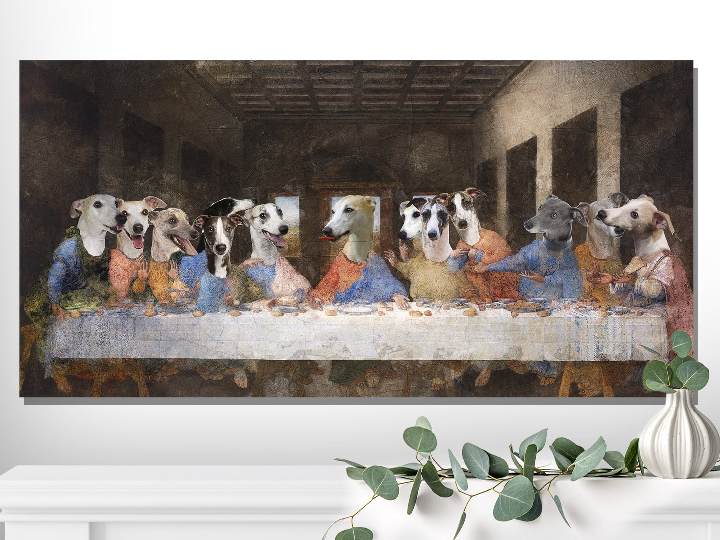 Whippets Last Supper Renaissance Masterpiece