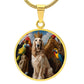 Afghan Hound Jewelry, Afghan Hound Dog Angel Necklace, Personalized with Engrave Option, Christmas Dog Gifts, Dog Angel Pendant, Custom Dog Memorial Jewelry