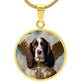 English Springer Spaniel Angel Necklace Personalized with Engrave Option