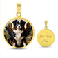 Tricolor Aussie Dog Gifts Australian Shepherd Angel Necklace