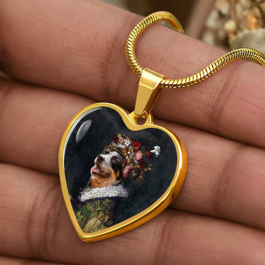 Heeler Dog Gifts, Australian Cattle Dog Pendant Four Seasons Giuseppe Arcimboldo, Personalized Dog Jewelry Pendant