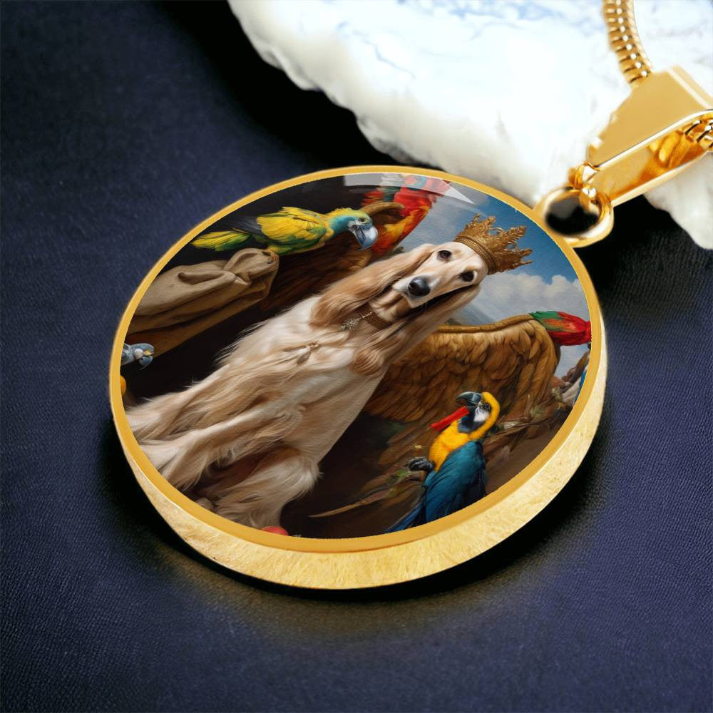 Afghan Hound Jewelry, Afghan Hound Dog Angel Necklace, Personalized with Engrave Option, Christmas Dog Gifts, Dog Angel Pendant, Custom Dog Memorial Jewelry