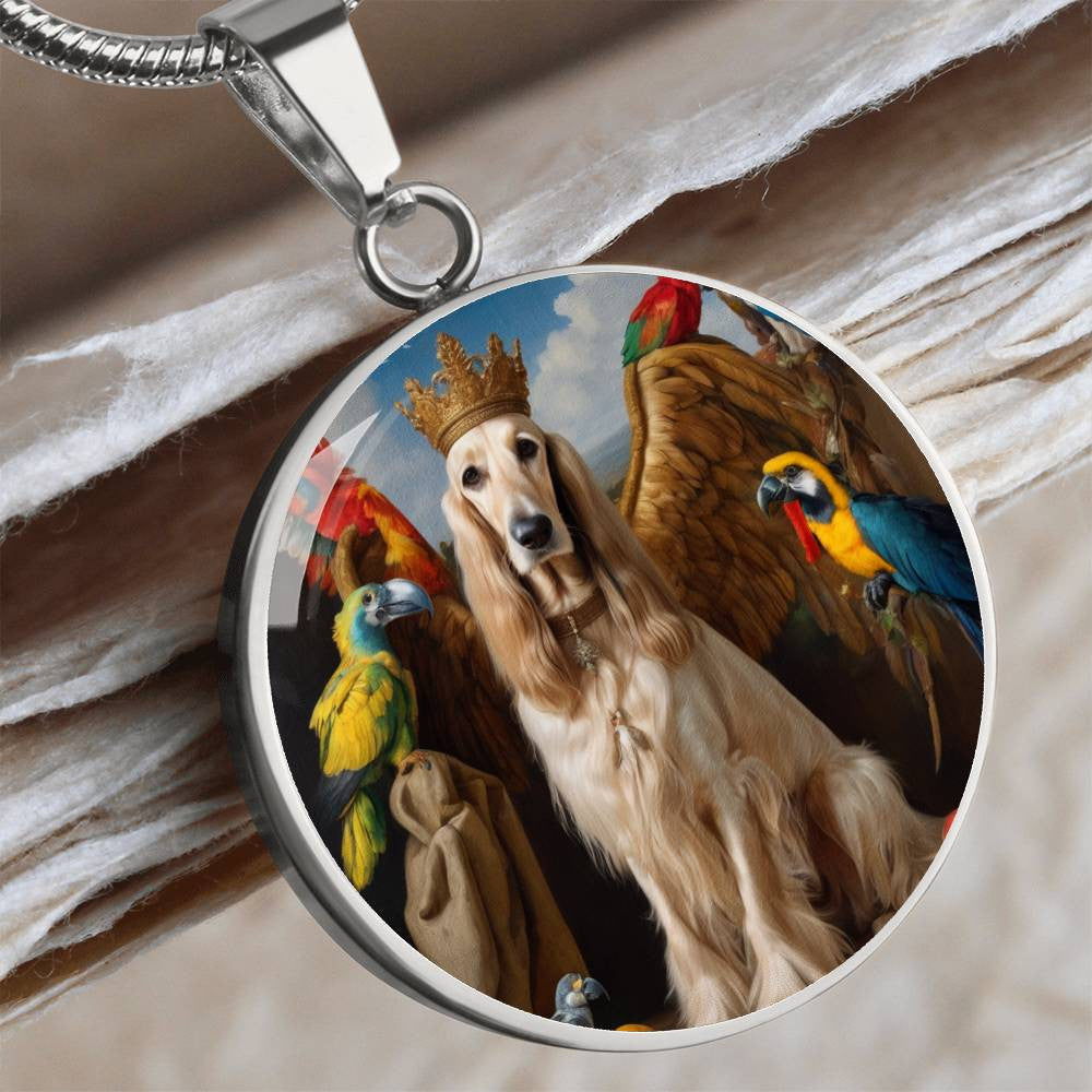 Afghan Hound Jewelry, Afghan Hound Dog Angel Necklace, Personalized with Engrave Option, Christmas Dog Gifts, Dog Angel Pendant, Custom Dog Memorial Jewelry