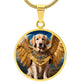 Golden Retriever Necklace Angel Personalized with Engrave Option