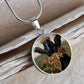 Black Afghan Hound Jewelry Afghan Hound Dog Angel Necklace