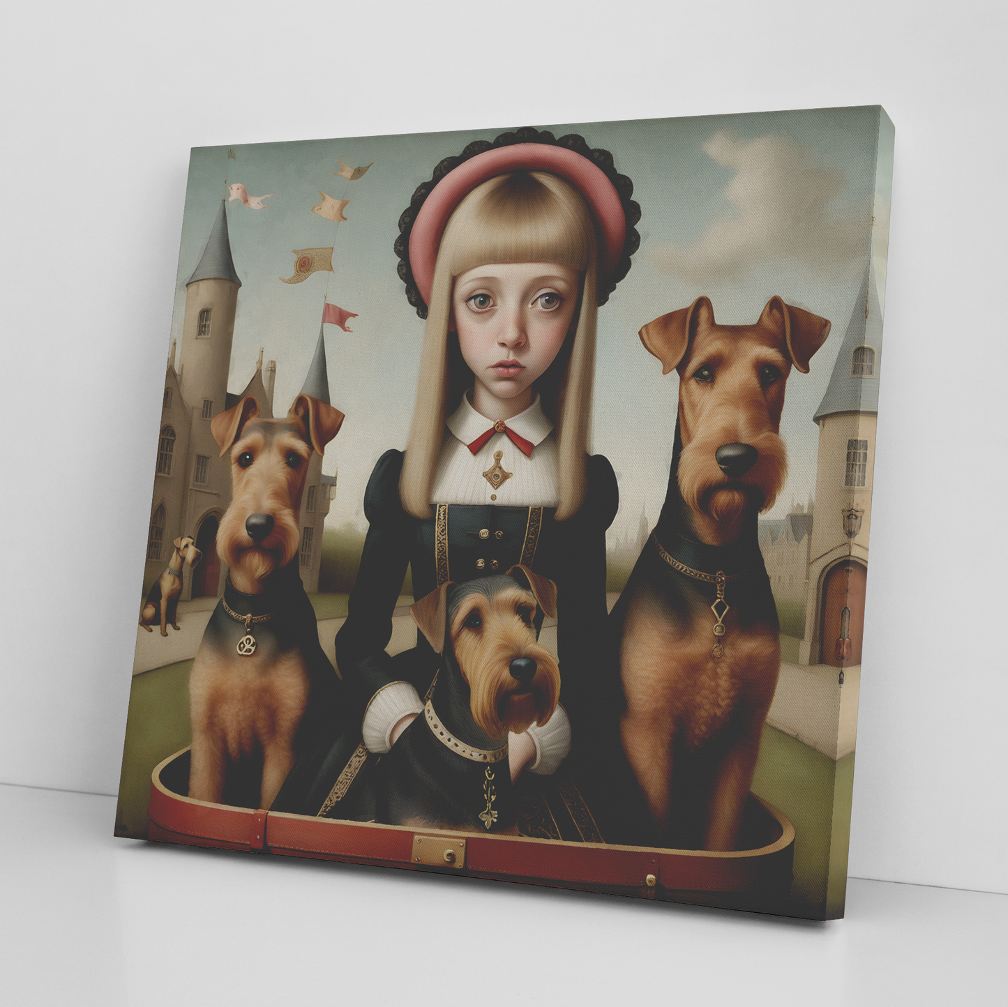 Airedale Terrier Art A girl with an obsession with Airedale Terriers Mark Ryden Art