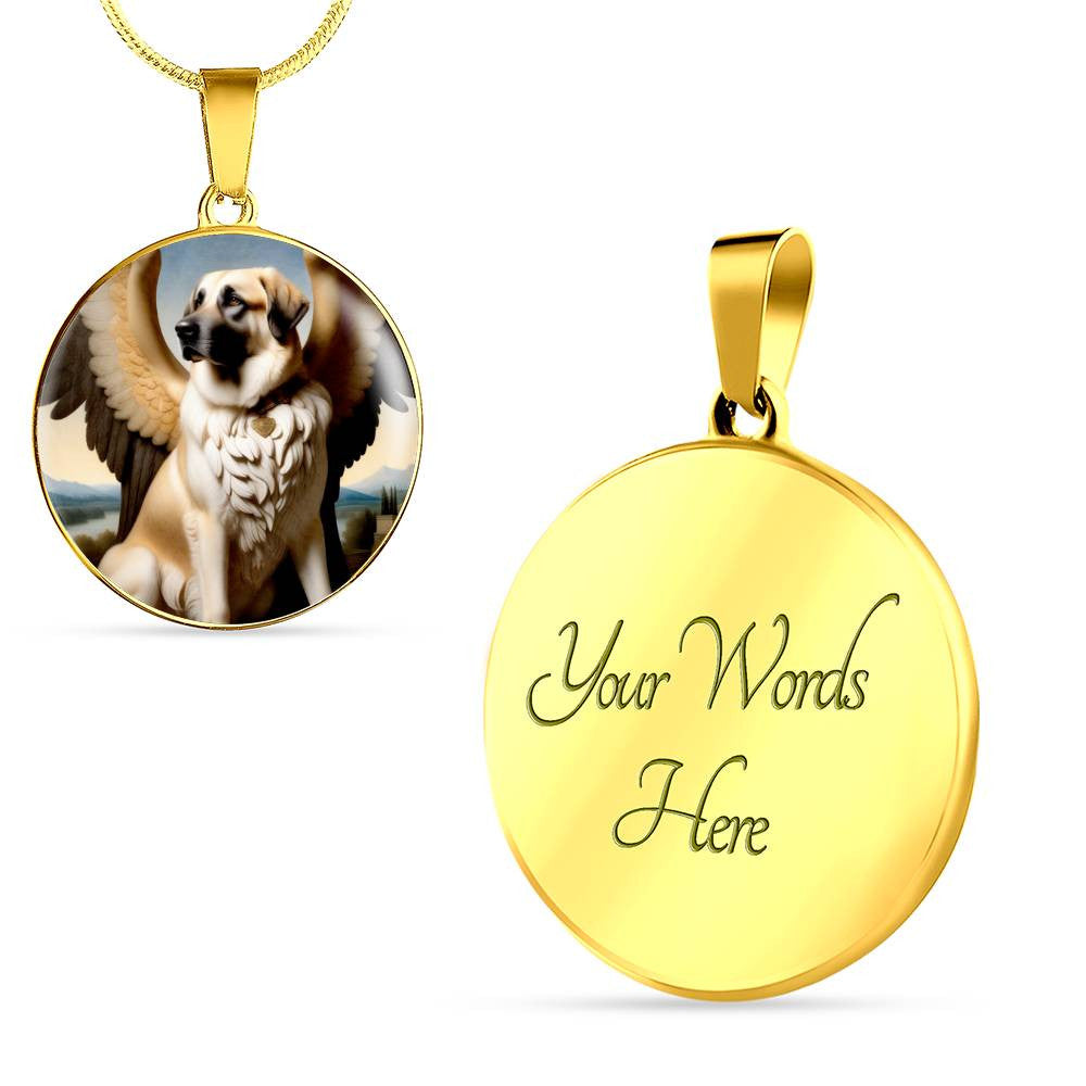 English Springer Spaniel Angel Necklace Personalized with Engrave Option