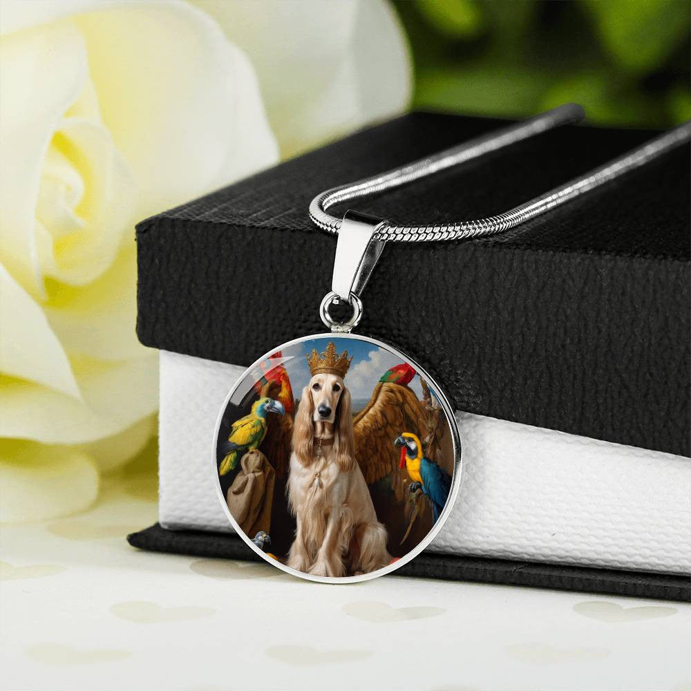 Afghan Hound Jewelry, Afghan Hound Dog Angel Necklace, Personalized with Engrave Option, Christmas Dog Gifts, Dog Angel Pendant, Custom Dog Memorial Jewelry