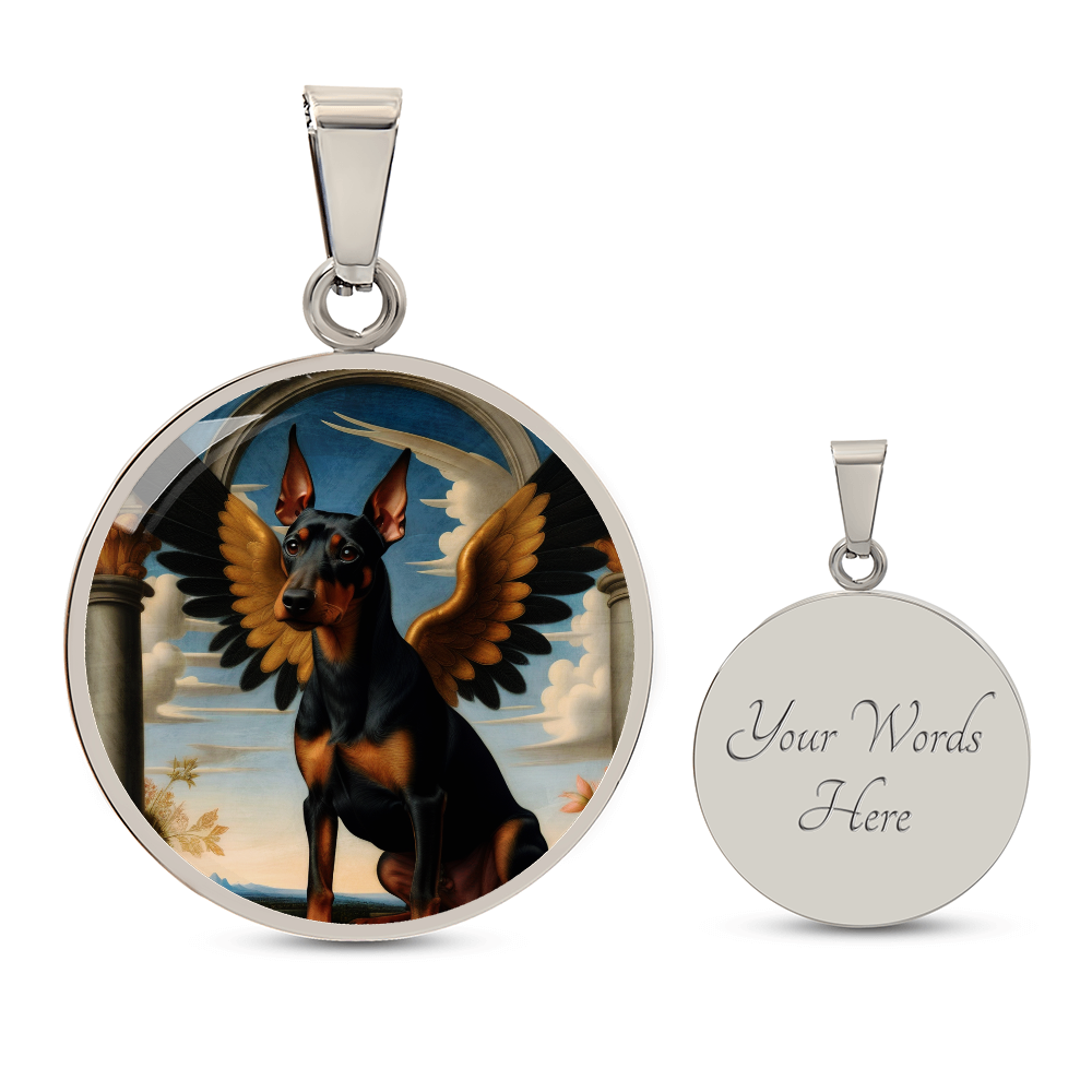 Manchester Terrier Necklace Dog Angel Pendant