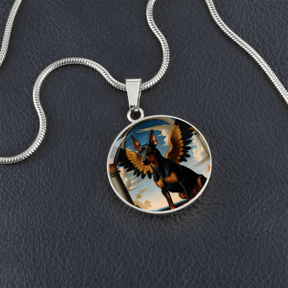 Manchester Terrier Necklace Dog Angel Pendant