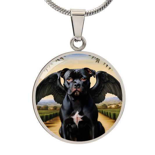 Staffordshire Bull Terrier Angel Black