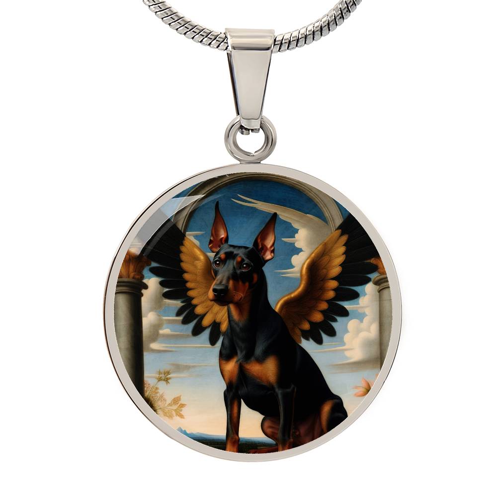 Manchester Terrier Necklace Dog Angel Pendant