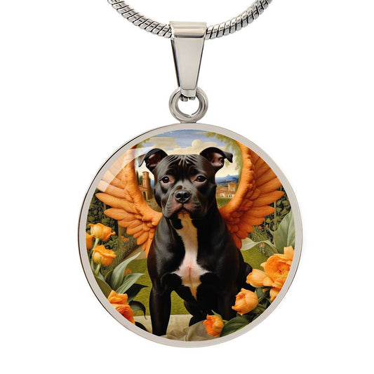 Staffordshire Bull Terrier Angel Black 001