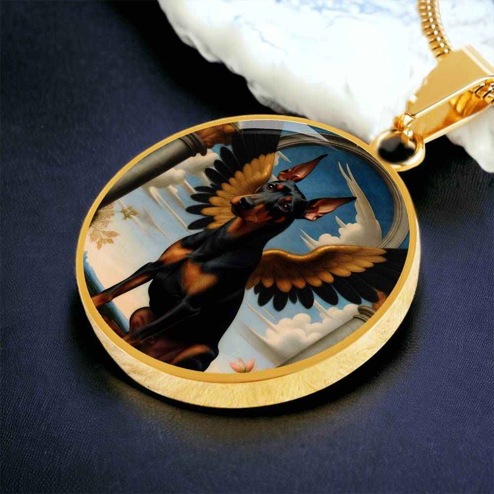 Manchester Terrier Necklace Dog Angel Pendant