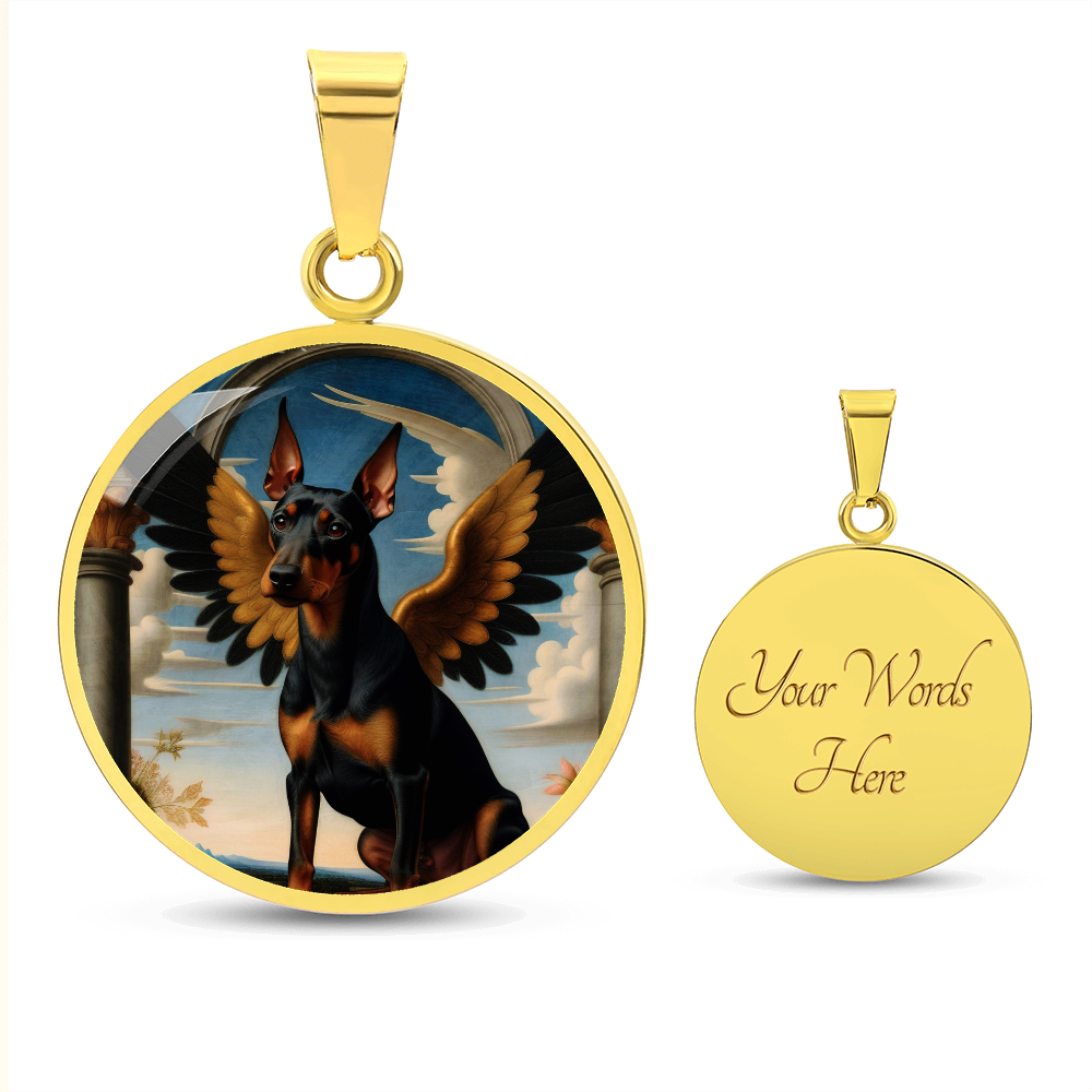 Manchester Terrier Necklace Dog Angel Pendant