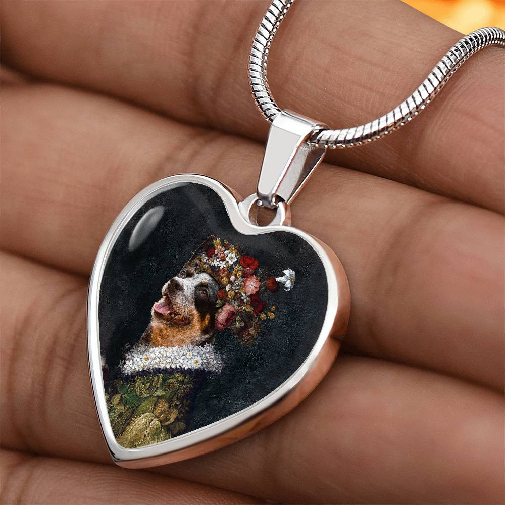 Heeler Dog Gifts, Australian Cattle Dog Pendant Four Seasons Giuseppe Arcimboldo, Personalized Dog Jewelry Pendant