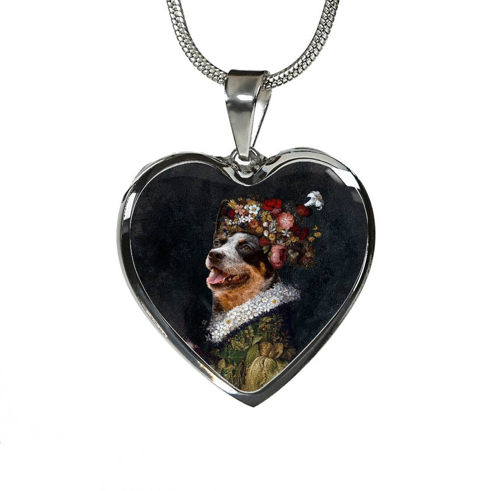 Heeler Dog Gifts, Australian Cattle Dog Pendant Four Seasons Giuseppe Arcimboldo, Personalized Dog Jewelry Pendant