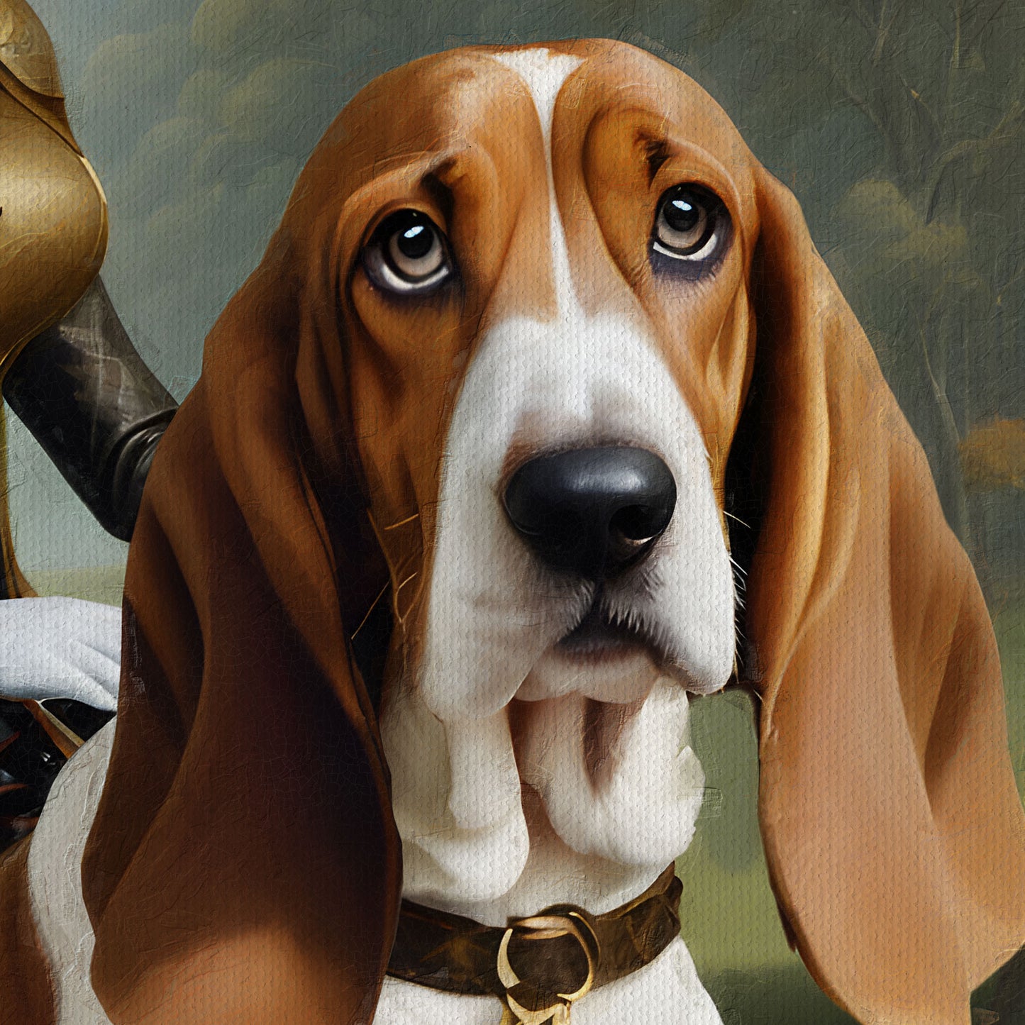 Louis Vuitton's Basset Hound Rider Print Basset Dog Art Mark Ryden Style