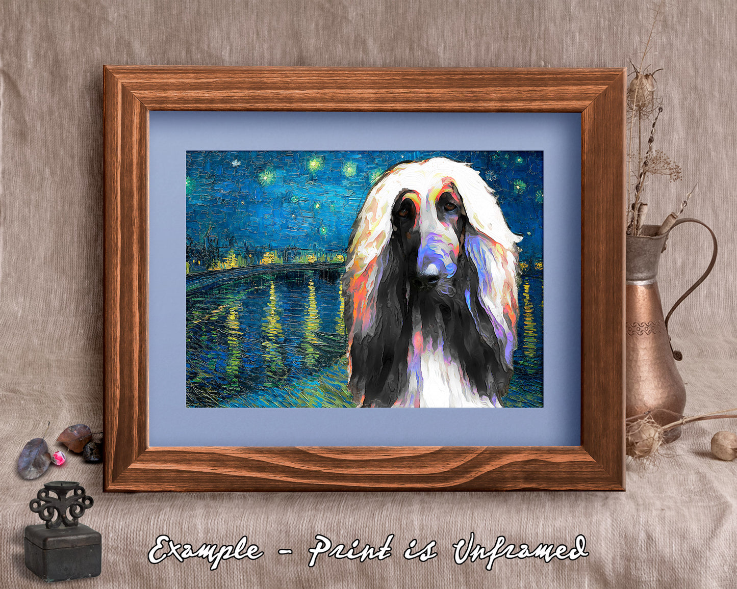 Afghan Hound Starry Night over the Rhone by Nobility Dogs