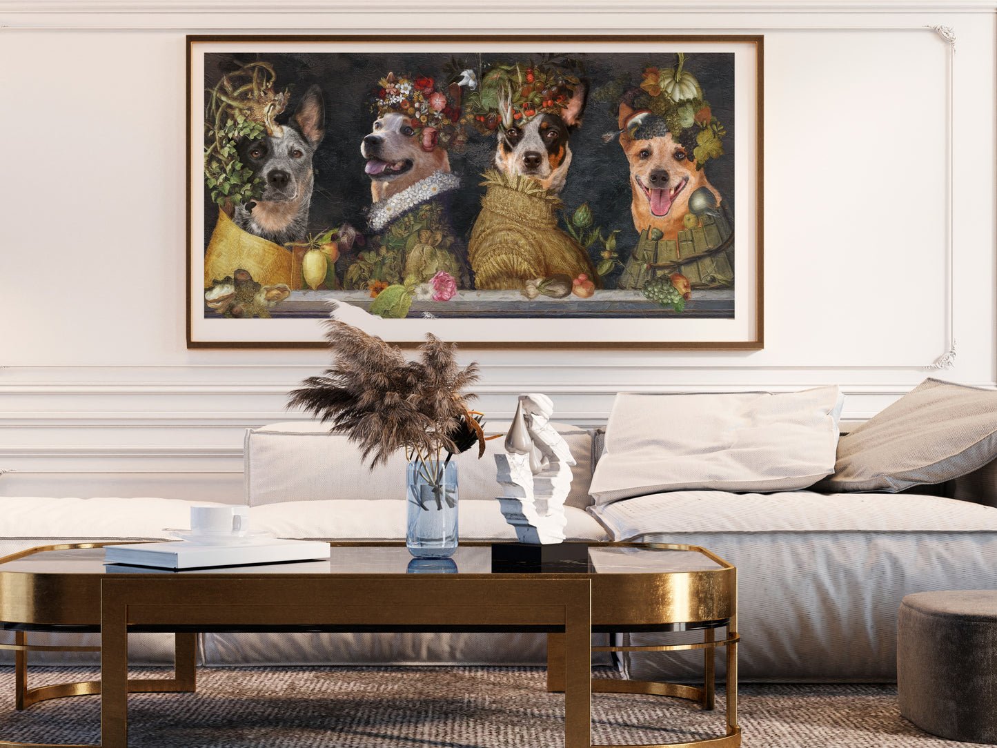 Australian Cattle Dog Four Seasons Arcimboldo Renaissance Dog Painting