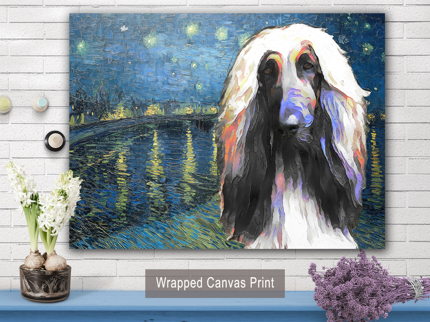 Afghan Hound Starry Night over the Rhone by Nobility Dogs